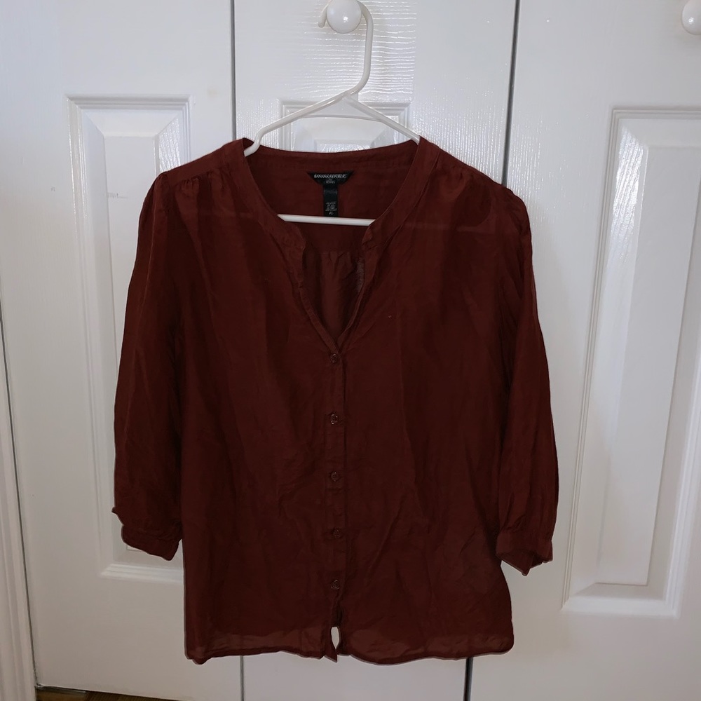 Banana Republic 3/4 sleeve button down